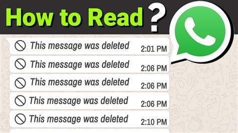 How To Read Deleted Messages On Whatsapp Removed Messages Youtube