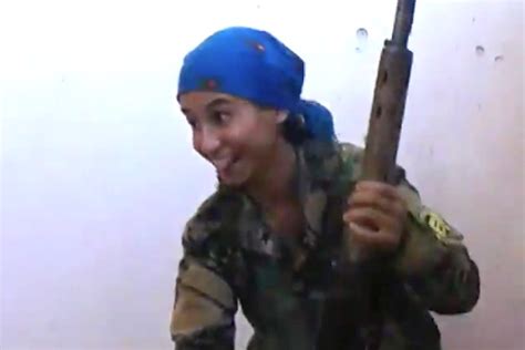 The Moment Fearless Kurdish Sniper Laughs Off Isis Bullet Whizzing