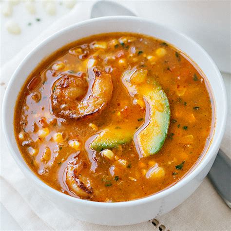 When leafy greens and herbs emerge from the ground we know that spring has arrived. Summer Corn Soup with Shrimp