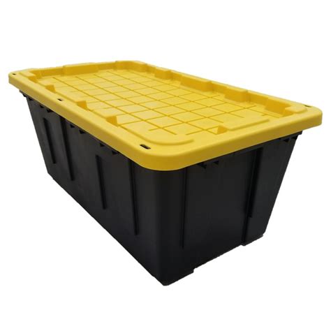 Centrex 40gtbxltcb Tough Box Black 40 Gallon Tote With Yellow Lid Omega