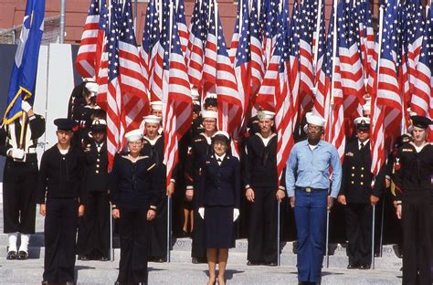 Navy Unit At The Dedication Of The Navy Memorial October 13 1987