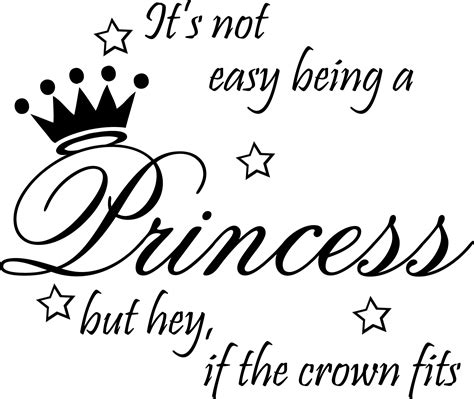 5pcslot Not Easy Being Princess Decor Cute Vinyl Wall Decal Quote