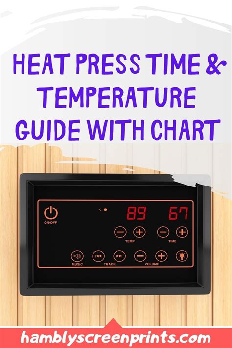 Hotronix Heat Press Temperature Chart