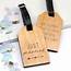 Personalised Wooden Just Married Luggage Tags By Maria Allen Boutique 