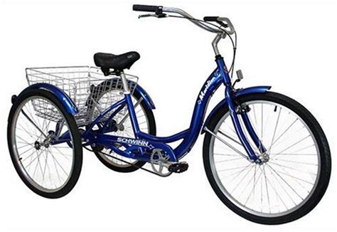 schwinn meridian adult 26 inch lightweight aluminum frame 3 wheeled bike blue