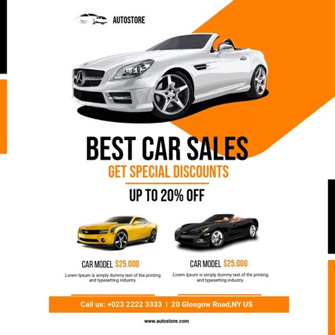 Car Sales Flyer Template Postermywall