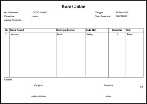 Contoh Invoice Dan Surat Jalan JamarcusminDavenport