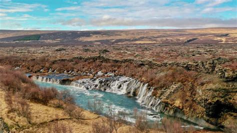 Barnafossar Falls In Iceland Stock Image Image Of Falls Waterfall