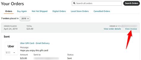How To Get And Print A Receipt From Amazon