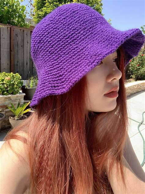 Bucket Hats Women Crochet Japanese Style Double Sided Students Outdoor