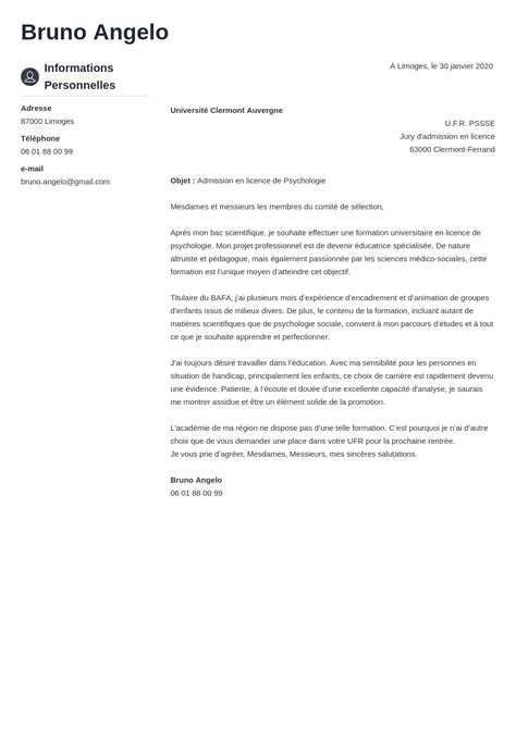 Lettre De Motivation Pour Université