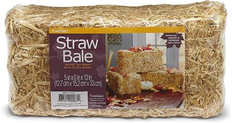Natural Straw Bale 6 X 5 X 13 Decorative Straw Bale