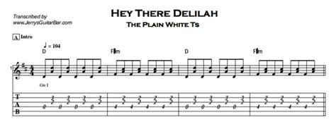 Plain White Ts Hey There Delilah Guitar Lesson Tab And Chords Jgb