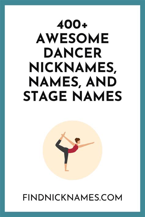 400 Dancer Nicknames Names And Stage Names Stage Name Good