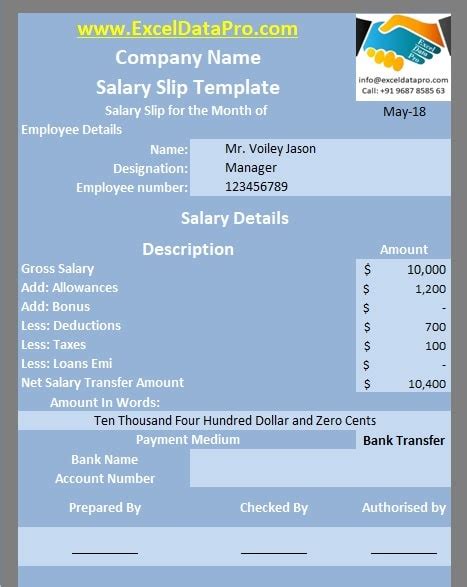 9 Ready To Use Salary Slip Excel Templates Exceldatapro