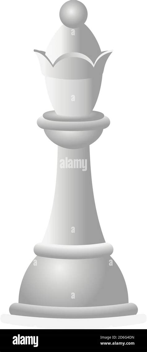 White Chess Queen Icon Cartoon Of White Chess Queen Vector Icon For