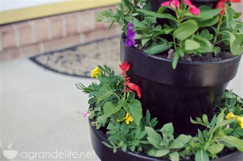Diy Stacked Flower Pots A Grande Life