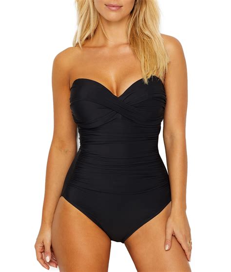 Miraclesuit Womens Rock Solid Madrid Bandeau Underwire One Piece Style