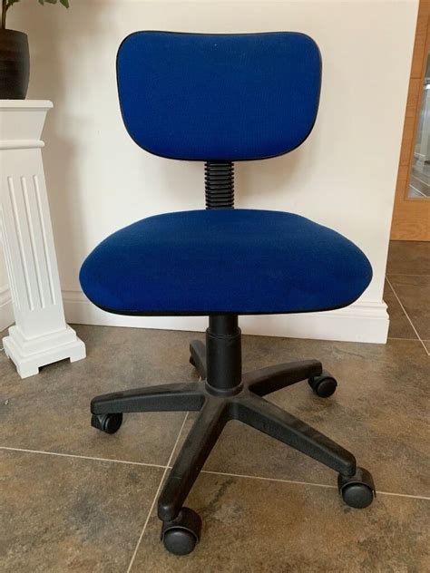 Small Office Chair For Sale Blue In Good Condition In Derby
