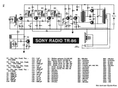 Sony Tr86 Transistor Radio Sch Service Manual Download Schematics