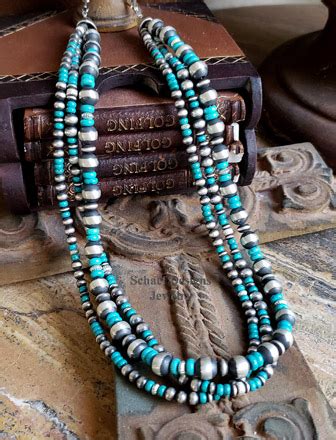 Turquoise Sterling Silver Navajo Pearl Strand Necklace