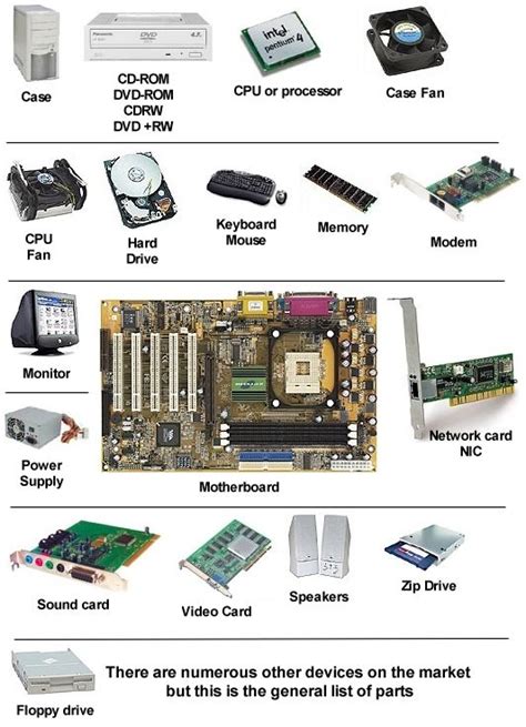 Computer Science And Engineering Basic Computer Hardware Chart
