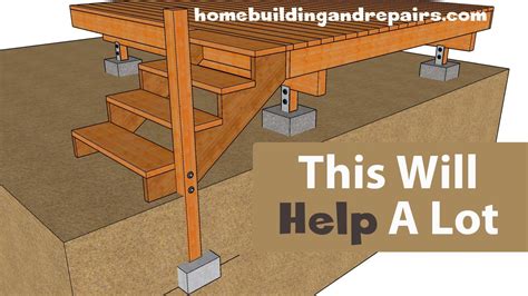 How To Install Footings For Wood Framed Deck Stairs According To The