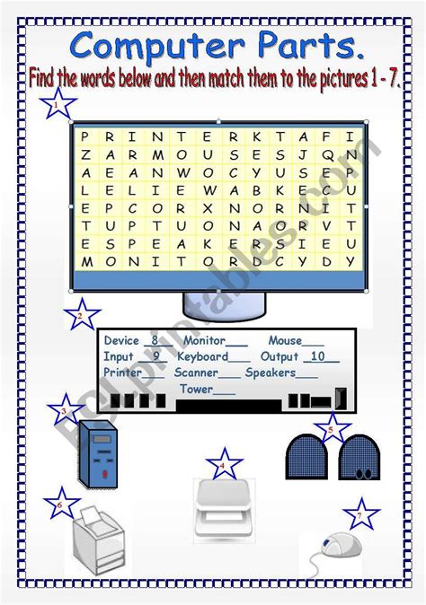 Match The Following Computer Parts 2 Parts Of A Computer Kemp S 21st