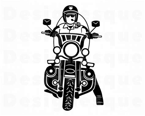 Police Motorcycle Svg Police Motorcycle Clipart Police Etsy