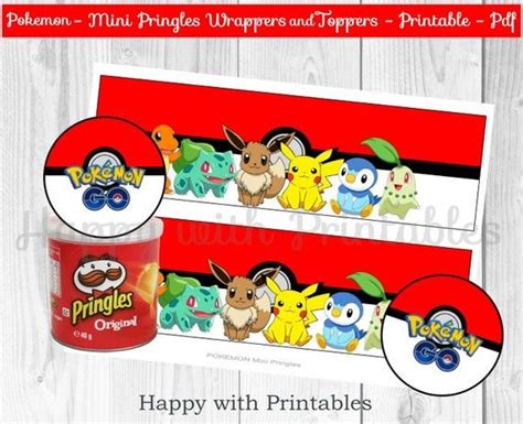 Pokemon Go Mini Pringles Wrappers Pokemon Wrappers Pokemon Go