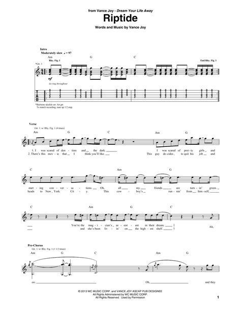 Strumming hand and strum patterns. Riptide | Sheet Music Direct