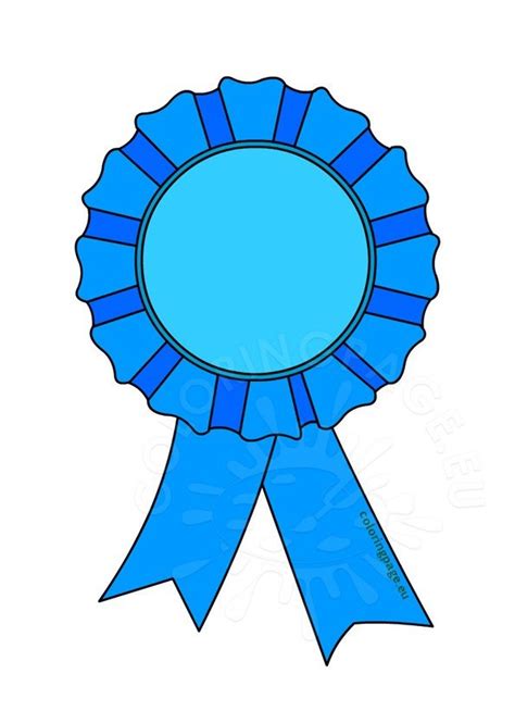 Award Rosette Clip Art Coloring Page