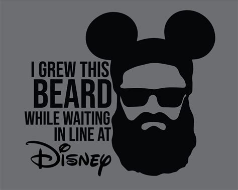 I Grew This Beard Waiting In Line At Disney Shirt Vacation Mens Dad