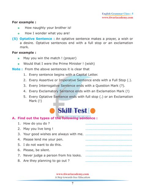 125+ simple exercises to improve grammar, punctuation and word usage is a book by lauralee moss. Class 5 English Grammar Chapter 1 The Sentence for 2021 ...