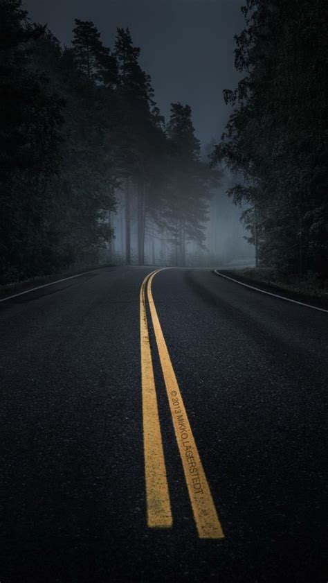 Dark Road Forest Night Mood Road Photography Road Pictures