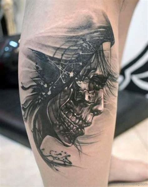 51 Brilliant Skull Tattoos For Leg