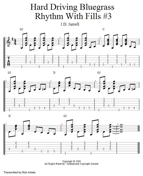 Guitar Lessons Fast Bluegrass Rhythm With Fills 3
