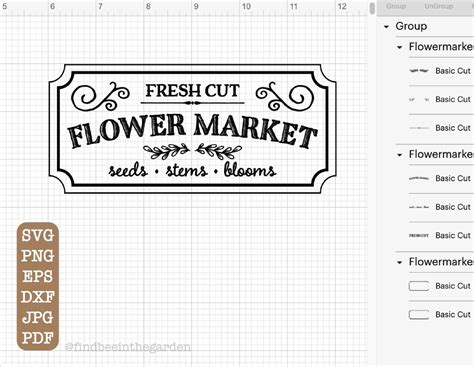 Flower Market Svg Fresh Cut Flowers Svg Spring Flower Svg Etsy