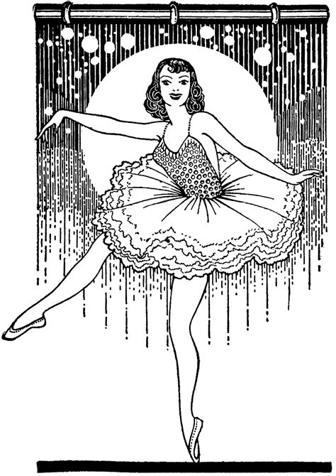 Vintage Ballet Dancer Image The Graphics Fairy