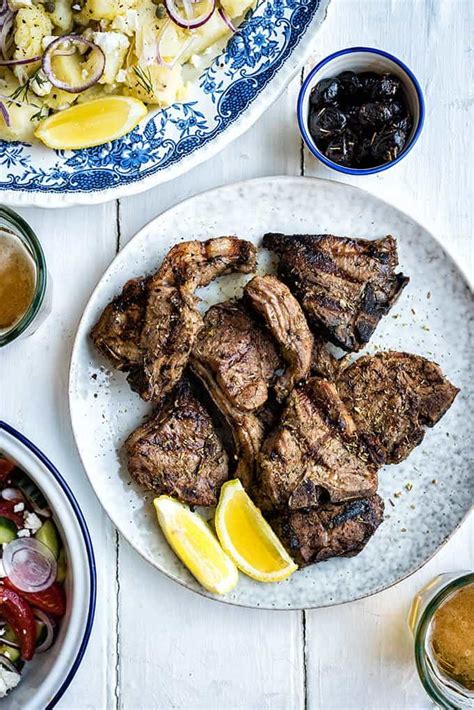 Greek Grilled Lamb Chops Paidakia Supergolden Bakes
