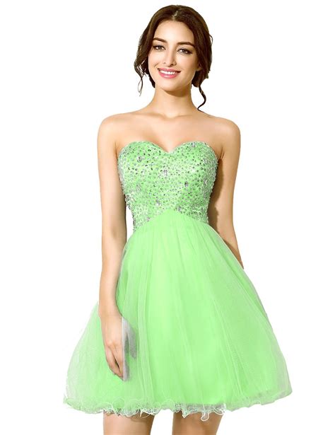 Sarahbridal Womens Tulle Sequin Short Homecoming Dress Prom Gown Sd034