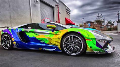 Luxury Cars 2015 2016 Lamborghini Aventador Rainbow