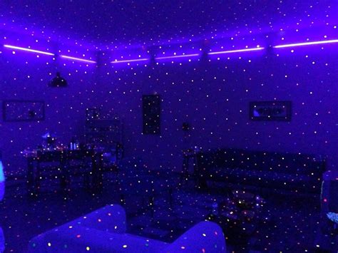 Purple Glow Room Neon Room Decor Neon Bedroom Small Room Decor Diy