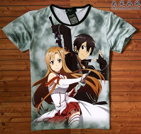 New Novelty Fashion Anime Sword Art Online T Shirt Yuki Asuna Tshirt 3d