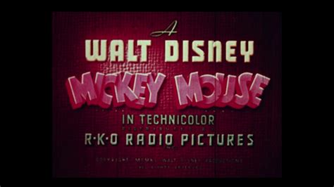 Mickey Mouse Mr Mouse Takes A Trip 1940 Original Rko Titles