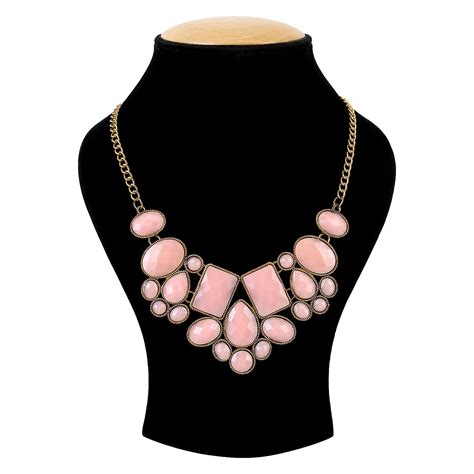 Femnmas Pink Flower Necklace Buy Femnmas Pink Flower Necklace Online