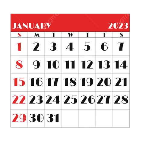 2023년 새해 1월 달력 은색 캘린더 일월 일력 Png 일러스트 및 벡터 에 대한 무료 다운로드 Pngtree 8180