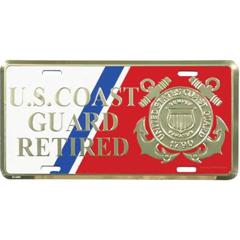See how much prices and tests themselves vary around the world. LCG55 - U.S Coast Guard Retired License Plate - Made in ...