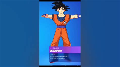 Crackdown Goku Skin Showcase With All Fortnite Dances And Emotes