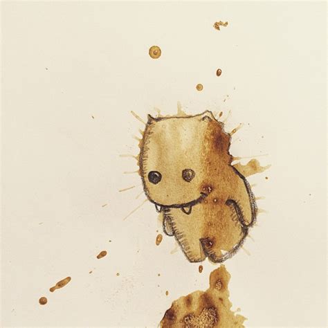 Random Coffee Stains Turned Into Monsters By Stefan Kuhnigk Demilked